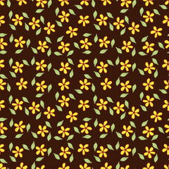 textile design with small flowers pattern image