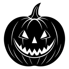 Spooky and cute Halloween pumpkin face vector design. Perfect for crafting and digital art.