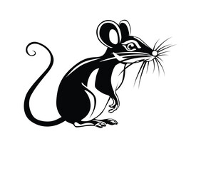 An mouse on an white background in illustrator