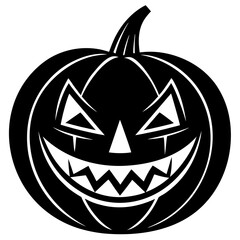 Halloween art design with jack-o-lantern face silhouettes for decoration and digital design.