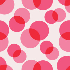 Vector seamless background with circles in pastel colors