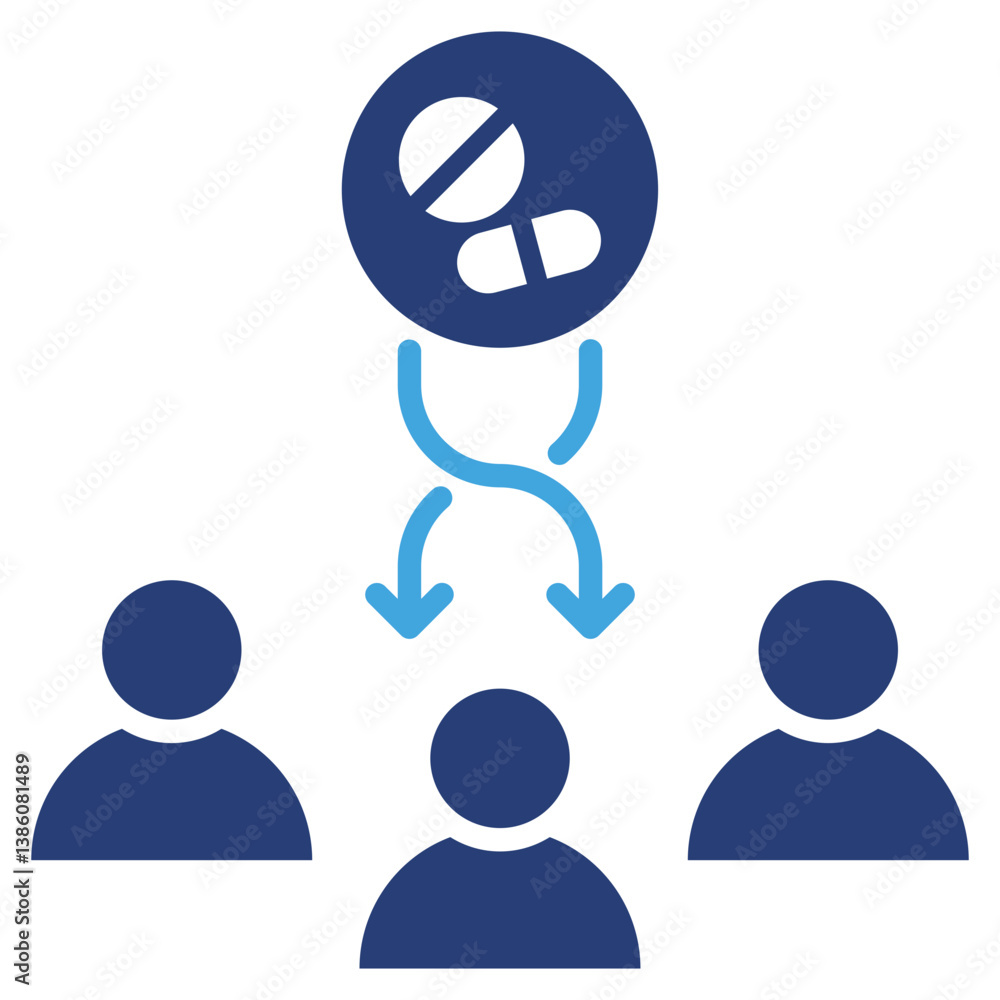 Poster Randomize Two Color Icon