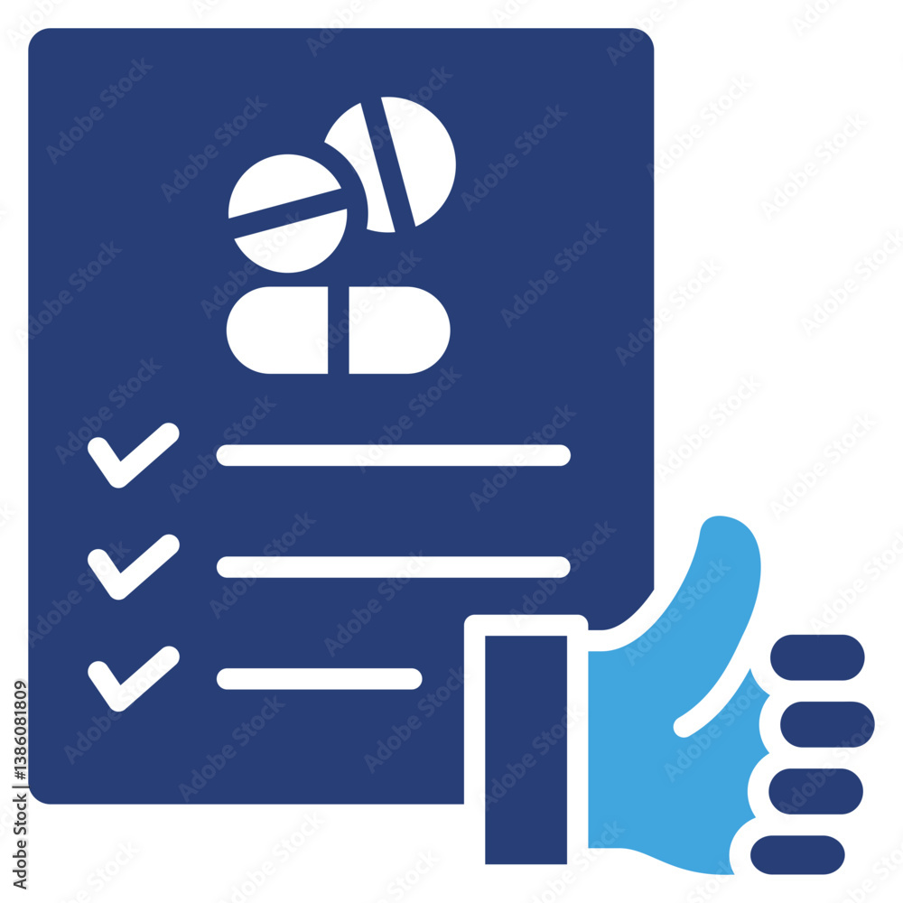 Poster efficacy two color icon