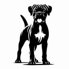 Fototapeta premium Boxer Dog Silhouette