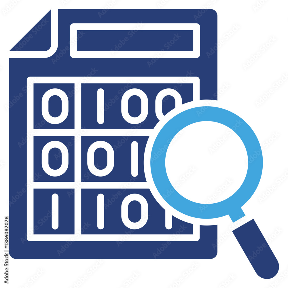 Poster data two color icon