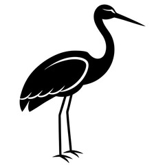 Animal Stork silhouette vector illustrator 