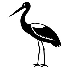 Animal Stork silhouette vector illustrator 
