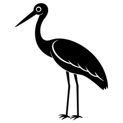 Animal Stork silhouette vector illustrator 