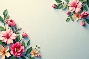 Subtle repeating floral motif on a muted tone background, tone, plant, delicate