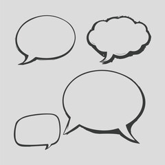 speech bubbles set