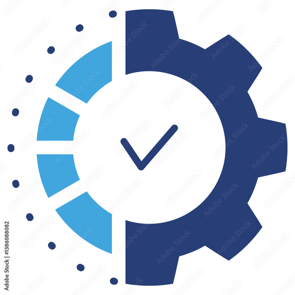 Poster progress two color icon
