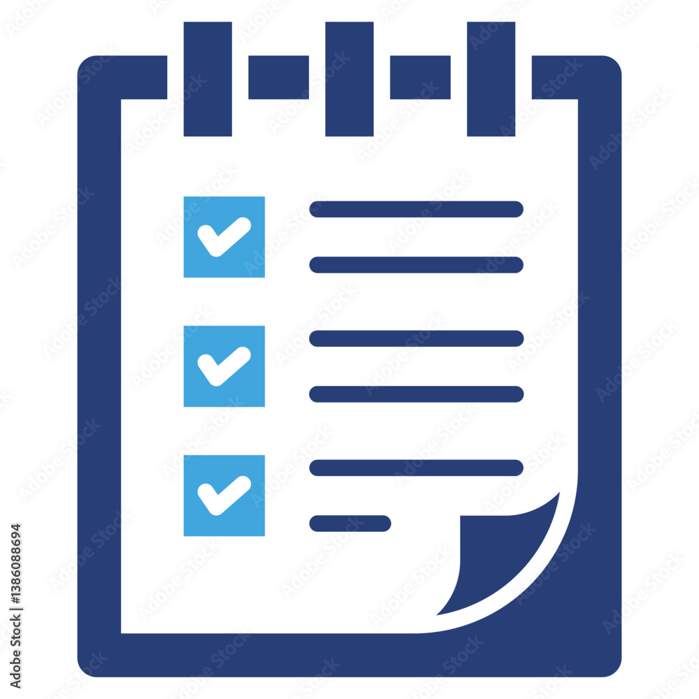 Aufkleber to do list two color icon