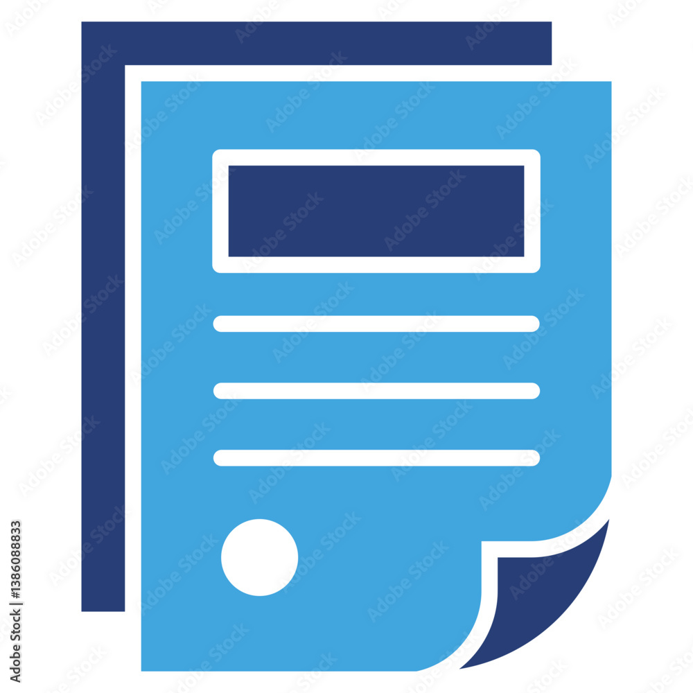 Poster Document Two Color Icon