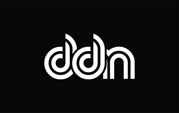 DDN Creative Unique Modern Letter Logo Design. Stylized logo featuring a unique letter design, presenting abstract minimalist aesthetics and modern appeal.