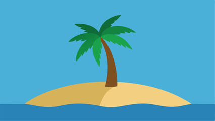 tropical island with palm trees