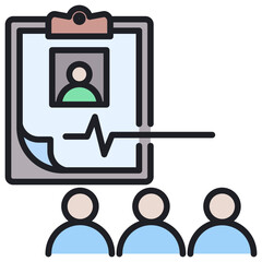 Participant Lineal Color Icon