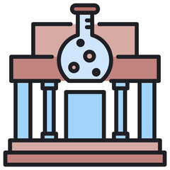 Institution Lineal Color Icon