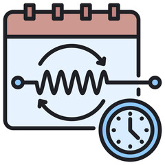 Longitudinal Lineal Color Icon