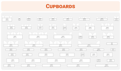 Furniture Layout Mockups Set ? Cupboards and Storage Design.eps © Ketrin2310
