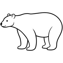 Animal polar bear silhouette vector illustrator