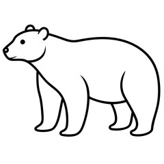 Animal polar bear silhouette vector illustrator