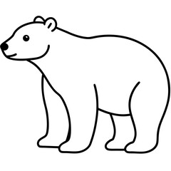 Animal polar bear silhouette vector illustrator