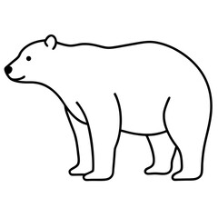 Animal polar bear silhouette vector illustrator
