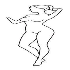 A vector icon representing the silhouette of a woman's body shape.