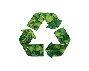 Recycling Logo with Leaves – Transparent Eco PNG