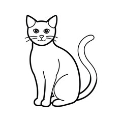 vector illustration of a cat