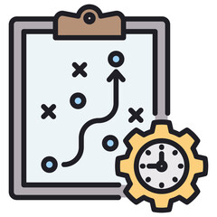 Project Plan Lineal Color Icon