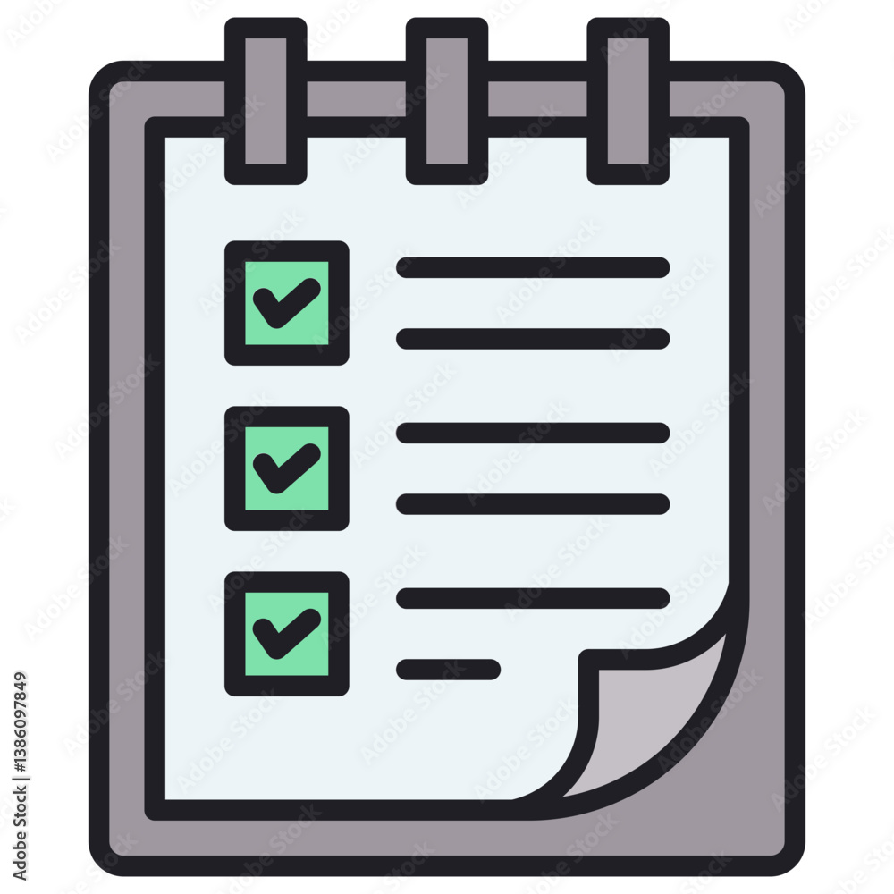 Poster to do list lineal color icon
