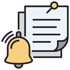 Reminder Lineal Color Icon