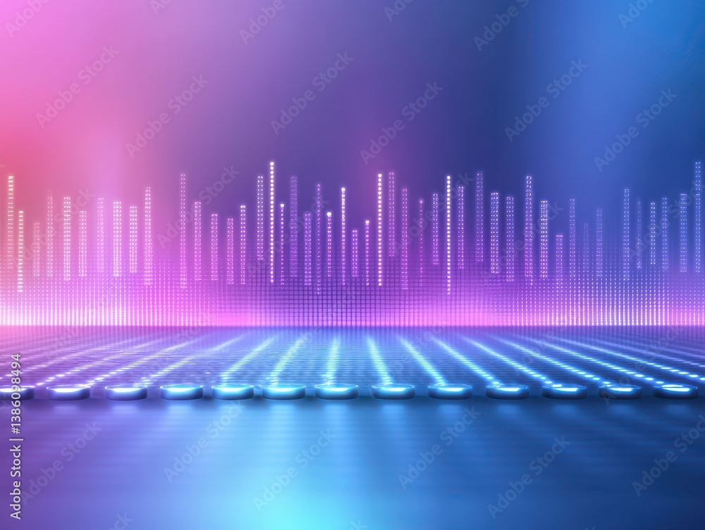 Poster abstract music background with rhythmic patterns and vibrant colors for creative design