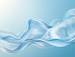Abstract blue wave background, dynamic flowing gradient with smooth lines and beautiful backdrop