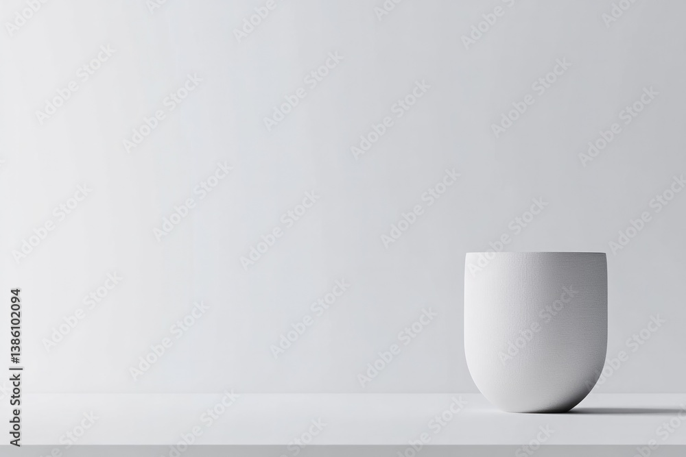 Poster capture minimalistic 3d-rendered home decor item elegantly isolated on white background with ample c