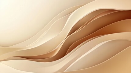 Obraz premium A sand dune background with a soft gradient of brown and golden hues, with light shadows