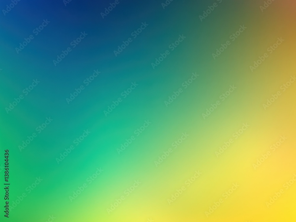 Poster gradient of vibrant hues blending seamlessly from turquoise to yellow creating a soft and luminous b