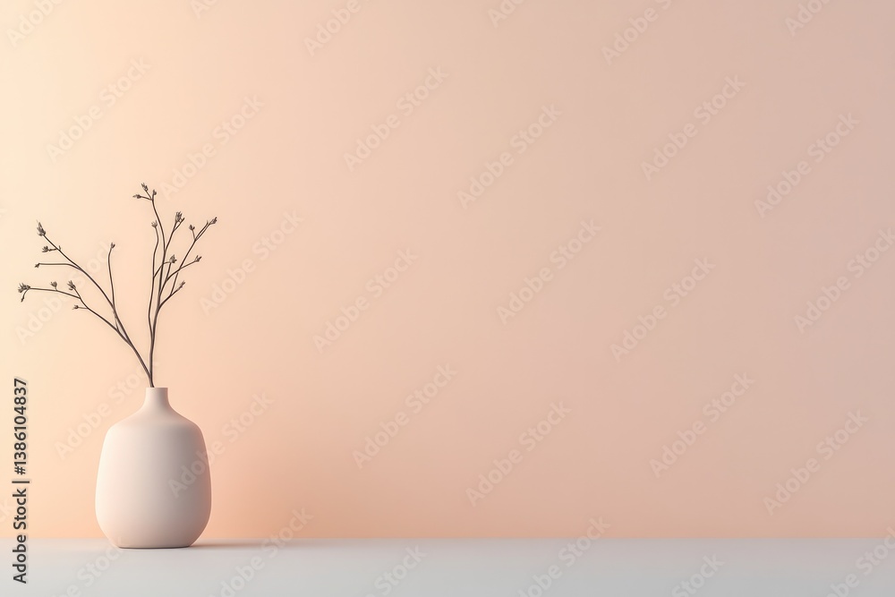 Poster capture single 3d home decor item set against smooth solid color backdrop providing ample copy space