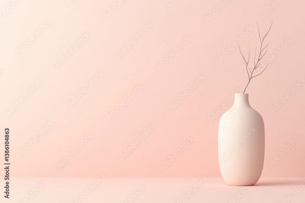 Poster capture single 3d home decor item set against smooth solid color backdrop providing ample copy space
