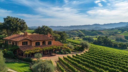 Tuscan-Style Villa in a Vineyard Estate