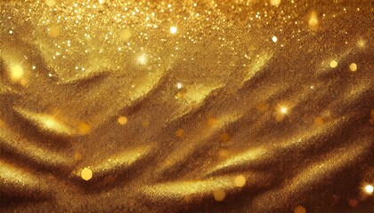 Shiny Gold Glitter Texture. Holiday Celebration Theme Christmas Luxury Glossy Golden Flake Powder Abstract Background