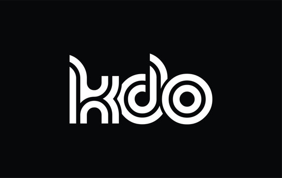 KDO Creative Unique Modern Letter Logo Design. Stylized logo featuring a unique letter design, presenting abstract minimalist aesthetics and modern appeal.