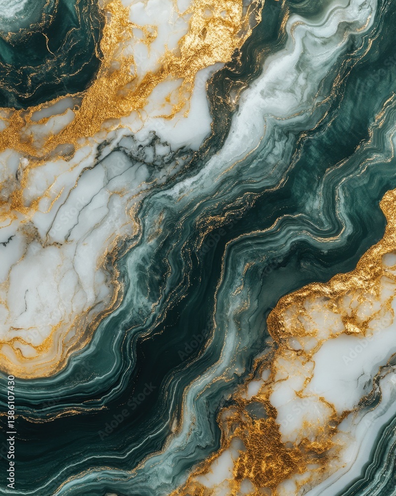 Poster abstract marble texture with gold vein accents creating a luxurious and elegant design for backgroun