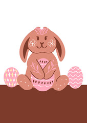 Illustrated Bunny Easter Egg Hunt