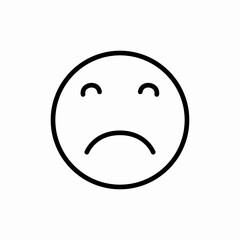 Weeping Face icon vector sign