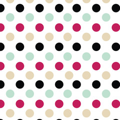 Polka Dot pattern, seamless texture colorful pattern