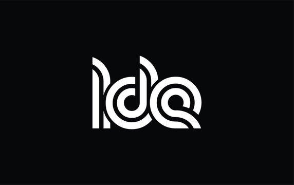 LDE Creative Unique Modern Letter Logo Design. Stylized logo featuring a unique letter design, presenting abstract minimalist aesthetics and modern appeal.