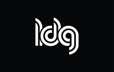 LDG Creative Unique Modern Letter Logo Design. Stylized logo featuring a unique letter design, presenting abstract minimalist aesthetics and modern appeal.