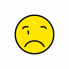 Sad Frown icon vector sign